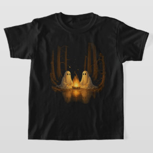 Camiseta Arte de Floresta Noturna de Acampamento de Fantasm