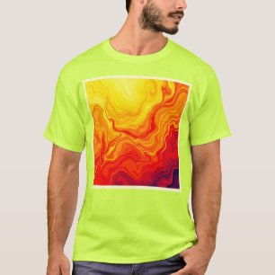 Camiseta Arte de Fluxo de Abstrato de Fiação