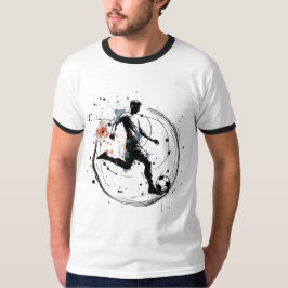 Camiseta Arte de Futebol Dinâmico