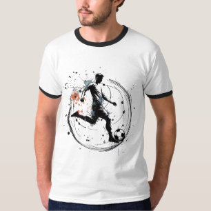 Camiseta Arte de Futebol Dinâmico