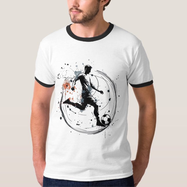 Camiseta Arte de Futebol Dinâmico (Frente)