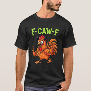 Camiseta Arte de Galinha Louca e Galo Bravo e Engraçado F-C