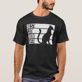 Camiseta Arte de Gata Mãe Fofa para Mulheres Menina Gato An