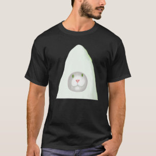 Camiseta Arte de gatinho sorrindo meme de gato branco