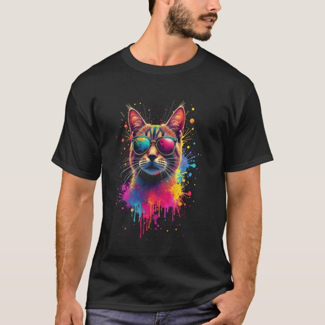 Camiseta Arte de gato (Frente)