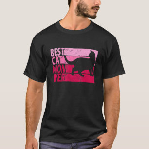 Camiseta Arte De Gato Bonita Para Mamãe, Mulheres Criam Gat