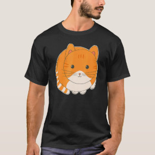 Camiseta Arte de Gato Laranja Atraente Malhado