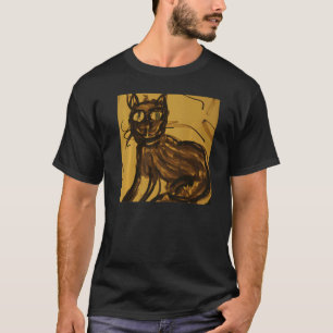 Camiseta arte de gato maluco kitten piada