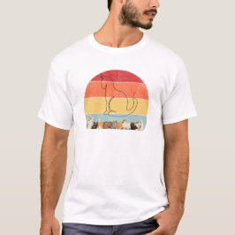Camiseta Arte de Gato Sunset Retro para Amantes de Gatos Vi