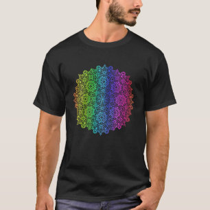 Camiseta Arte de Geometria de Flor de Roseta Mandala de Arc