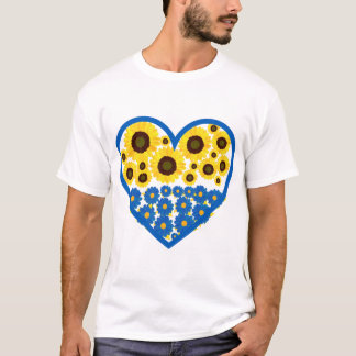 Camiseta Arte de Girassol Ucraniana