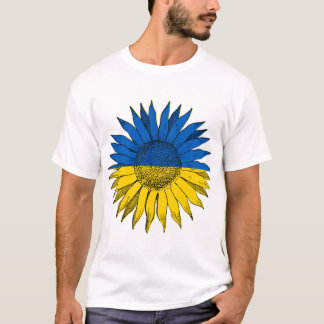 Camiseta Arte de Girassol Ucraniana