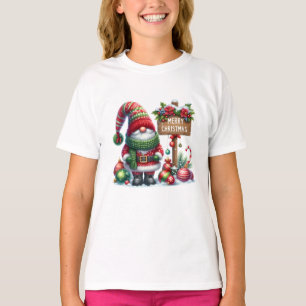 Camiseta Arte de Gnome de Natal Aconchegante – Férias Festi