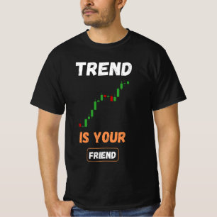 Camiseta Arte de Gráfico de Negociação: A Tendência é Sua A