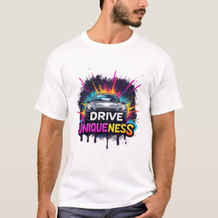Camiseta Arte de Grafite de Carro Esportivo de Singularidad