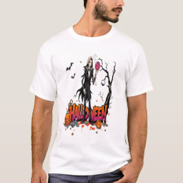 Camiseta arte de grafite de halloween anime