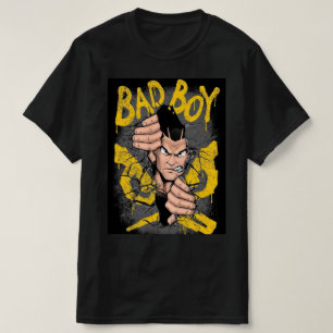 Camiseta Arte de Grafite de Personagem de Anime Bad Boy Der