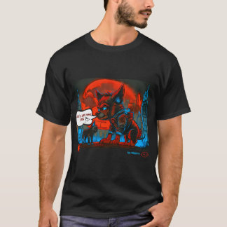 Camiseta Arte de Grafite de Pug e Lobisomem 11