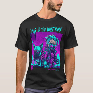 Camiseta Arte de Grafite de Pug e Lobisomem 7