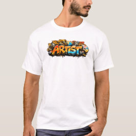Camiseta Arte de Grafite de Rua Design de Artista