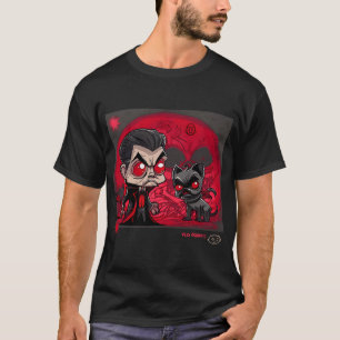 Camiseta Arte de Grafite Pug e Drácula 8