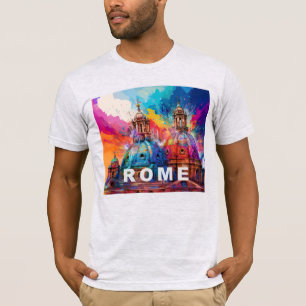 Camiseta Arte de Grafite Skyline em Roma