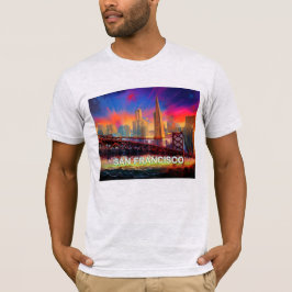 Camiseta Arte de Grafite Skyline em São Francisco