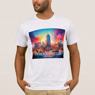 Camiseta Arte de Grafite Skyline Indianapolis