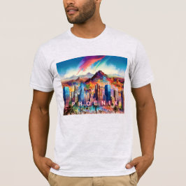 Camiseta Arte de Grafite Skyline Phoenix