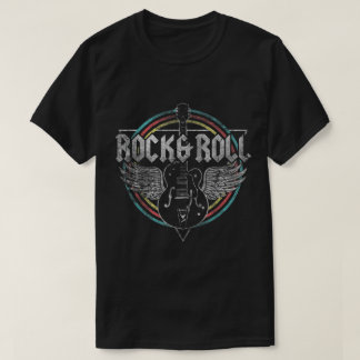 Camiseta Arte de Guitarra de Rock & Roll Vintage