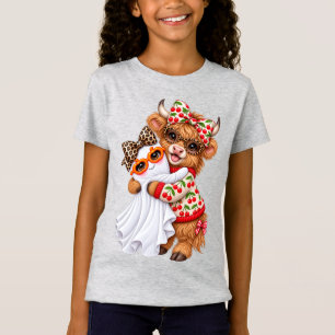 Camiseta Arte de Halloween de Fantasma de Vaca das Terras A