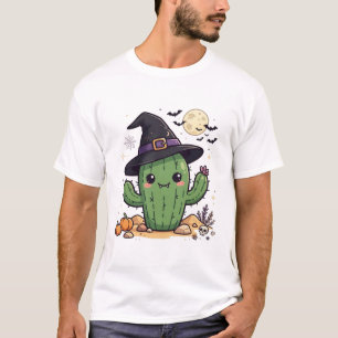 Camiseta Arte de Halloween do Deserto de Cacto Assustador C