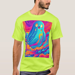 Camiseta Arte de Halloween Fantasma Espectral
