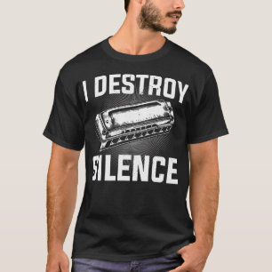 Camiseta Arte de Harmônica Divertida para Tocador de Música