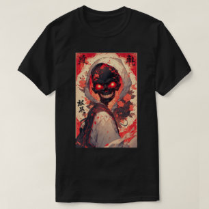 Camiseta Arte de Herói Caveira de Anime Japonês 02