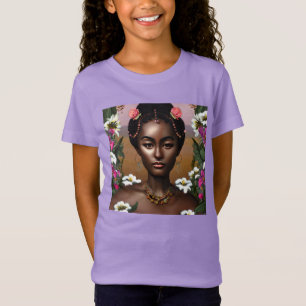 Camiseta Arte de IA de Beleza Afro-Americana