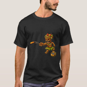 Camiseta Arte de Ilha Polinésia Havaiana Tiki Sket de Golfe