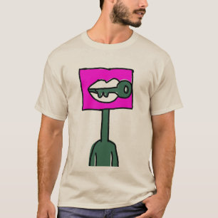 Camiseta Arte de Ilustração Neo Retro de Silêncio Trancado