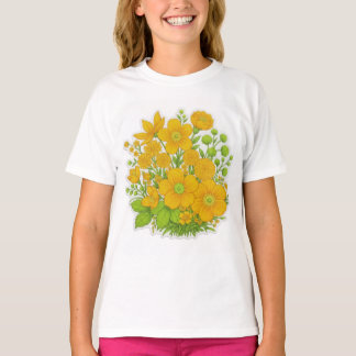 Camiseta arte de impressão de design floral