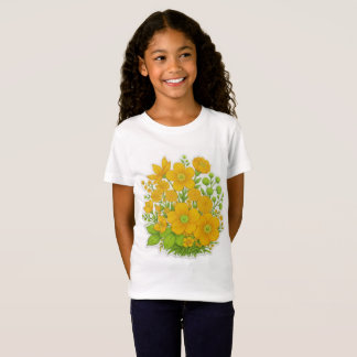 Camiseta arte de impressão de design floral