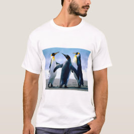 Camiseta Arte de Inverno de Pinguim Bebê Fofo