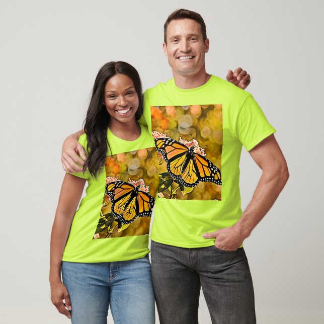 Camiseta Arte de Jardim da Borboleta Monarca (Unissex)