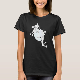 Camiseta Arte de jogador de basquete minimalista Streetball