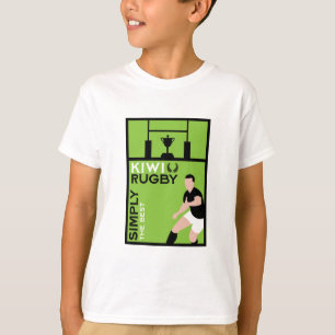 Camiseta Arte de Jogadores de Rugby da NZ Kiwi