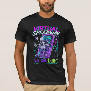 Camiseta Arte de jogo ciberpunk de velocidade neural virtua