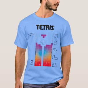 Camiseta Arte de jogo Tetris Color Fade vintage