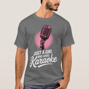 Camiseta Arte de Karaokê Legal para Mulheres Meninas Cantan