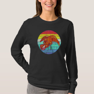 Camiseta Arte de Lagosta em Estilo de Aquarela Vintage Angu