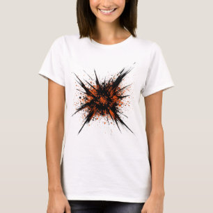 Camiseta Arte de Lavagem de Cor de Pastel Misturada