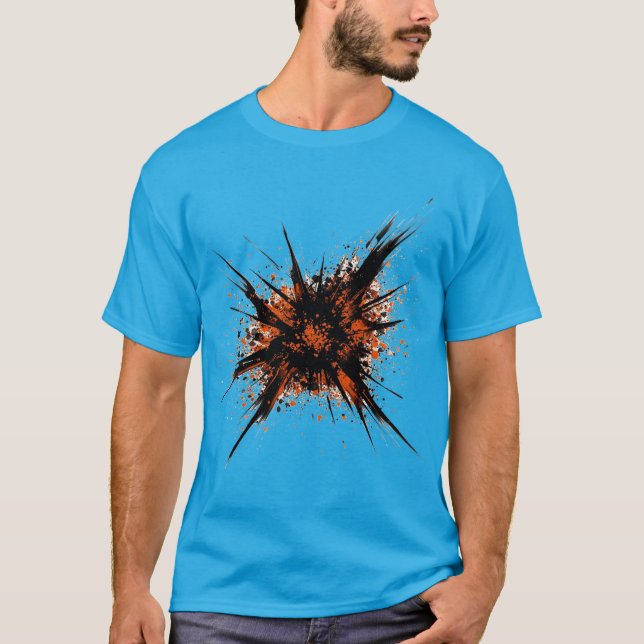Camiseta Arte de Lavagem de Cor de Pastel Misturada (Frente)